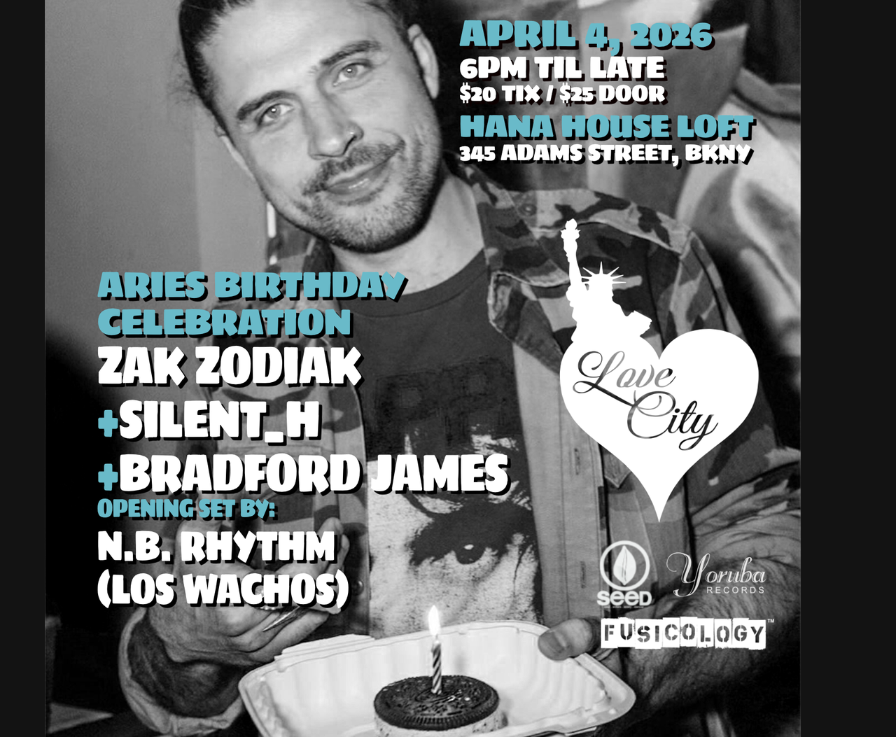 Love City Aries Party (N.B. Rhythm / Zak Zodiac / Silent H / Bradford James)